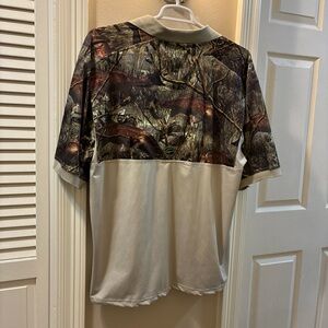Men's Fishouflage Camo and Cream Polo Shirt, XL